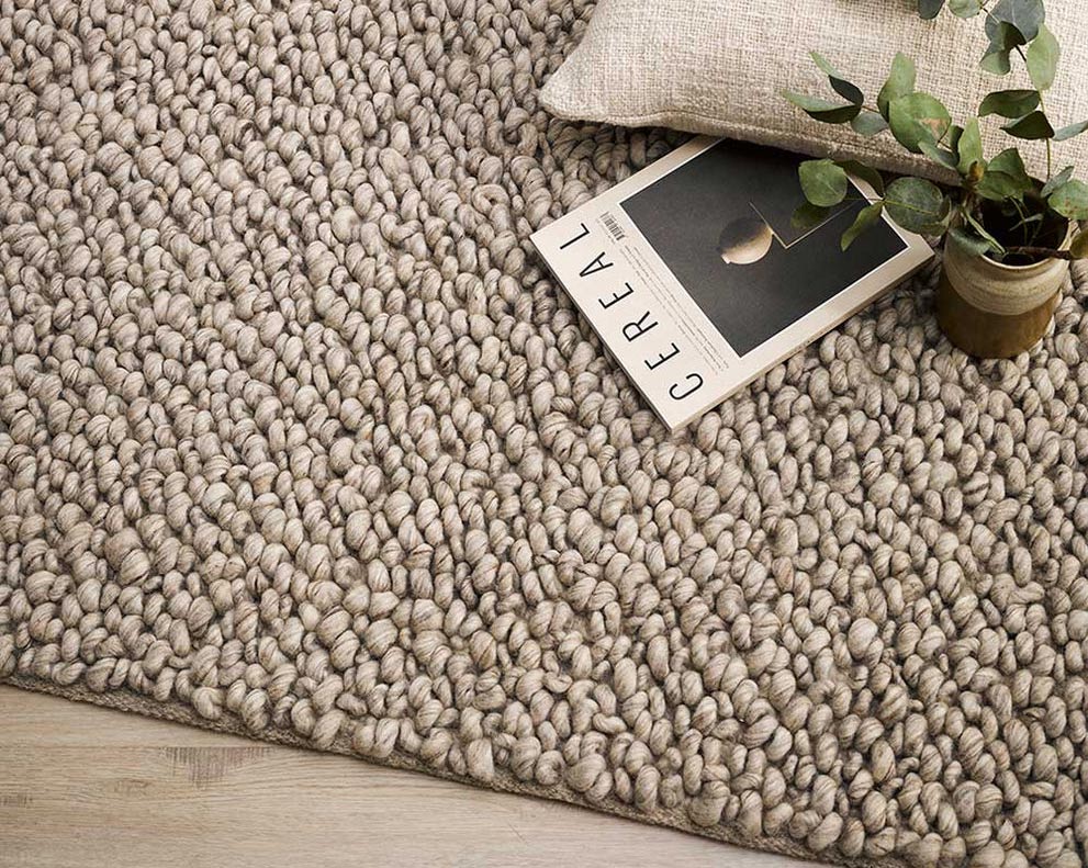 Pebbles Hand Made Wool Rug - Ivory – Comeo Home