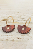 Brown chestnut coloured fantail earrings by NZ designer Hagen + Co