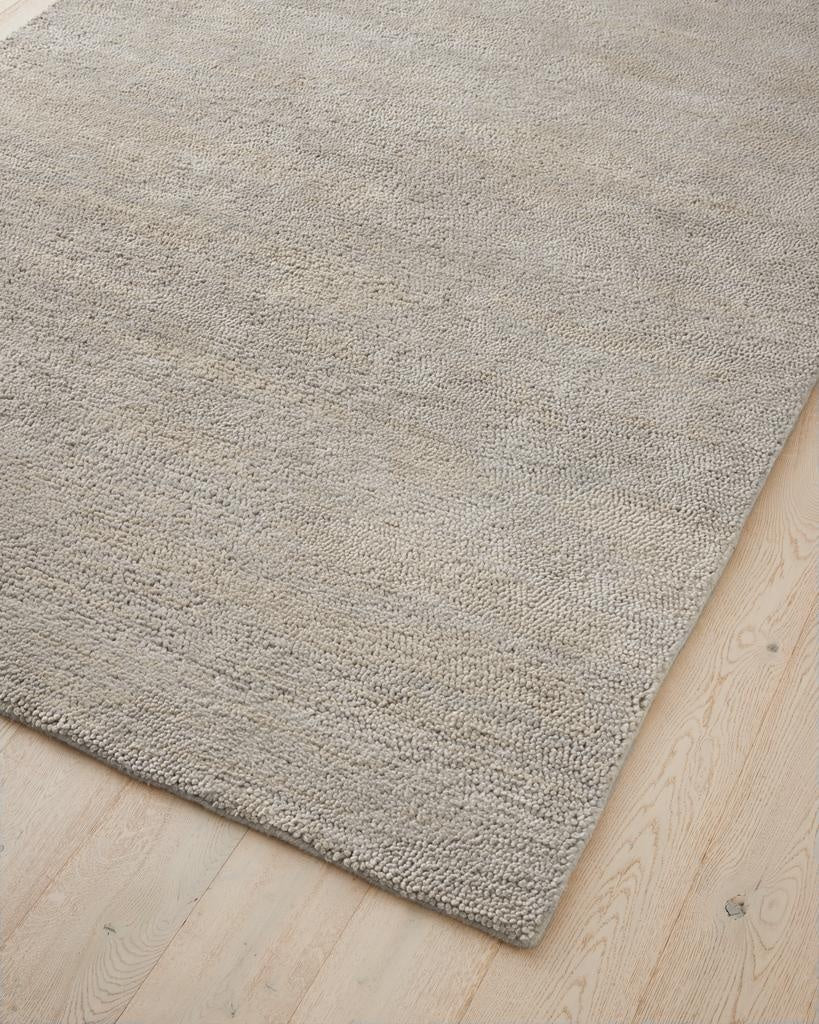 A light blue-grey and beige wool rug - the Valencia Cloud by Weave Home nz