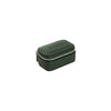 A small, zip up vegan leather jewellery box or carrier, from Evolve, in a stylish shade of Forest green.