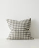 Giovanni Grey Houndstooth cushion in colour mist, by Weave Home nz