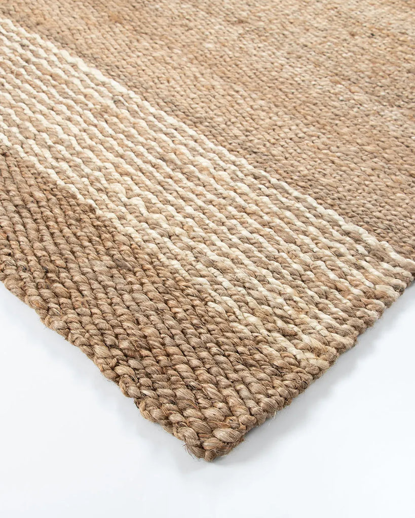 Corner view of the Baya Anglesea entrance door mat, showing the textural weave and stripe detail