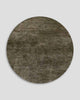 Full view of Anchorage Round Floor Rug in Gravel by Baya NZ