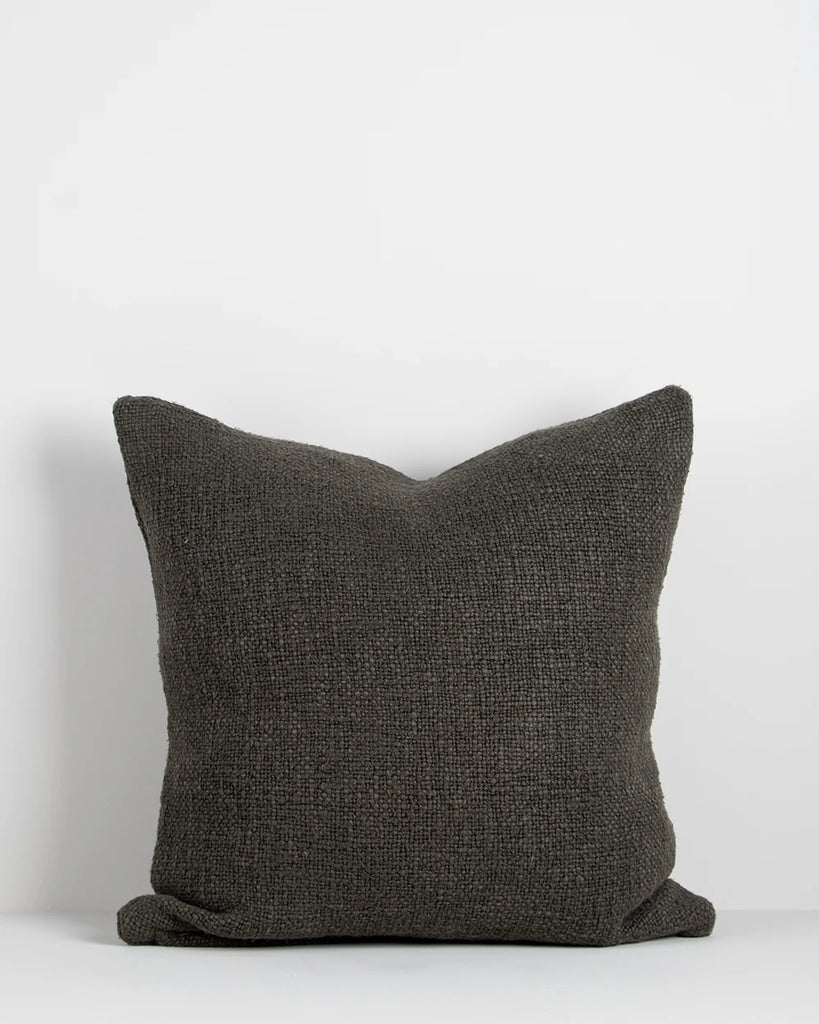 Dark green 'Cyprian Rosemary' textural cushion by Baya