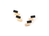  Acrylic geometric designer earrings in gold and matte black