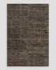 A full image of the Fairbanks floor rug, an effortlessly luxurious bamboo silk and jute blend. The warm brown of the jute blends with the soft greys of the silk in a beautiful medley.