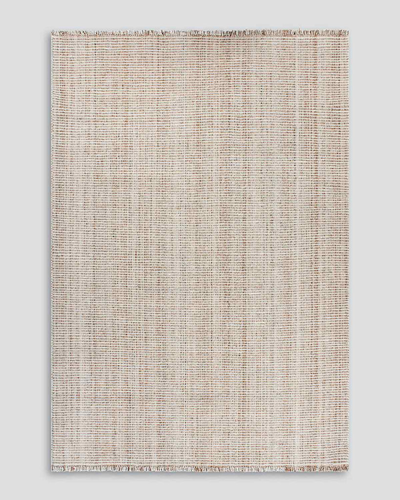 The Rhodes Teak outdoor rug by Baya NZ, seen fully from above