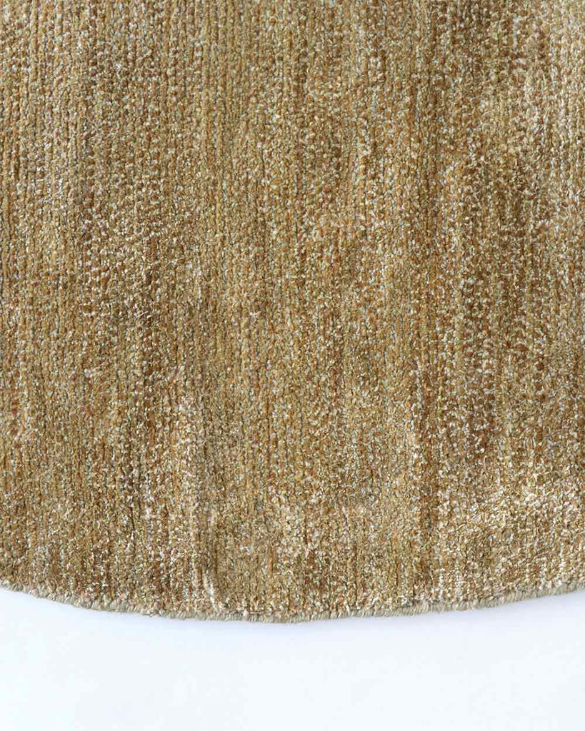 Close up of weave of Anchorage Round Floor Rug in Sand Dune by Baya NZ