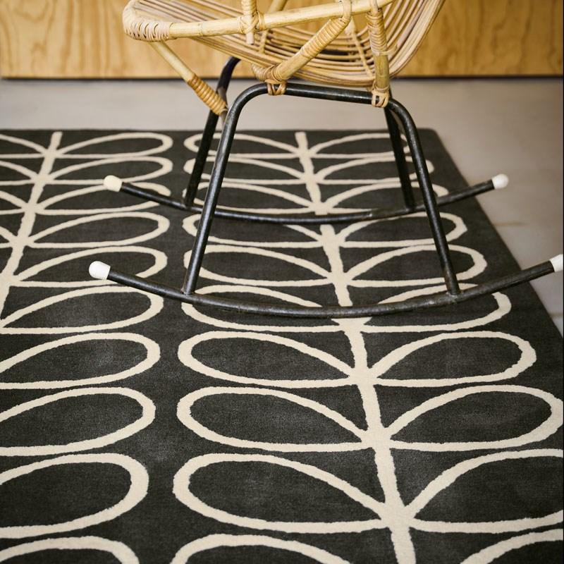 Orla Kiely Designer Floor Rug - Linear Stem Slate