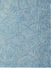 View from above of the Tribe Home nz blue patterned floor rug