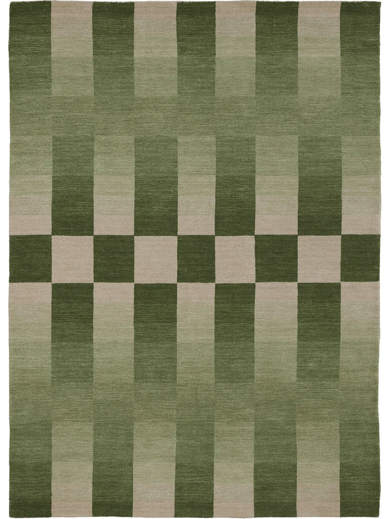 Tribe Home NZ Astor rug green wool checker